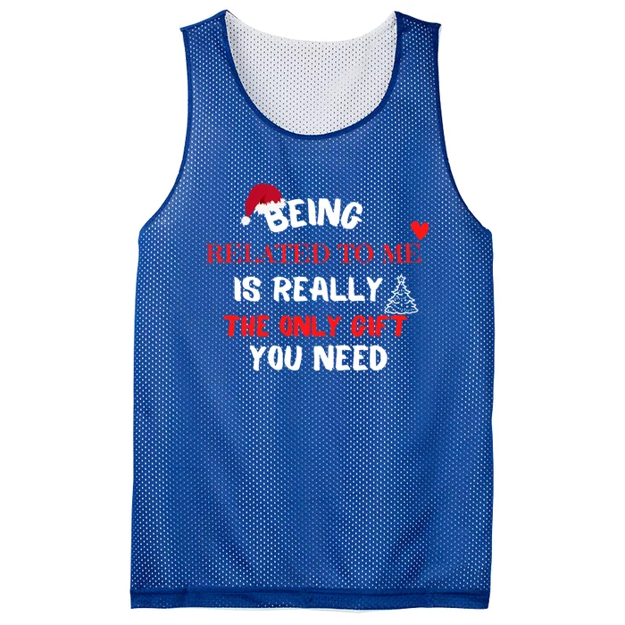 Xmas Being Related To Me Is Really The Only Gift You Need Gift Mesh Reversible Basketball Jersey Tank