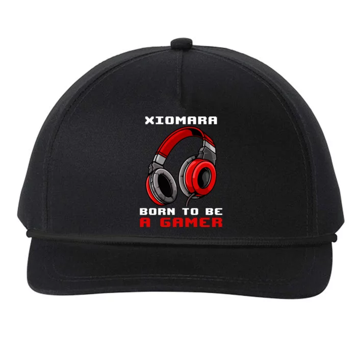 Xiomara Born To Be A Gamer Personalized Gift Snapback Five-Panel Rope Hat