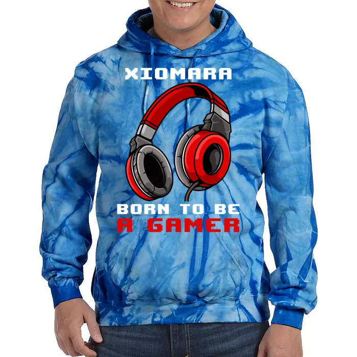 Xiomara Born To Be A Gamer Personalized Gift Tie Dye Hoodie