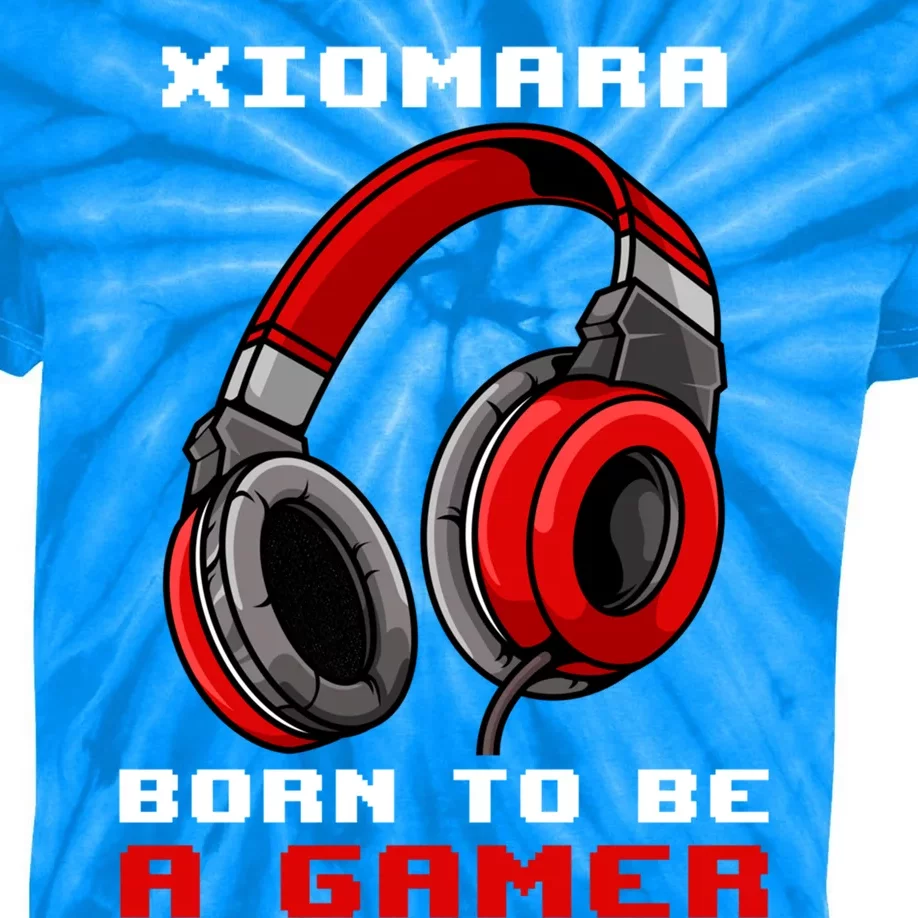 Xiomara Born To Be A Gamer Personalized Gift Kids Tie-Dye T-Shirt