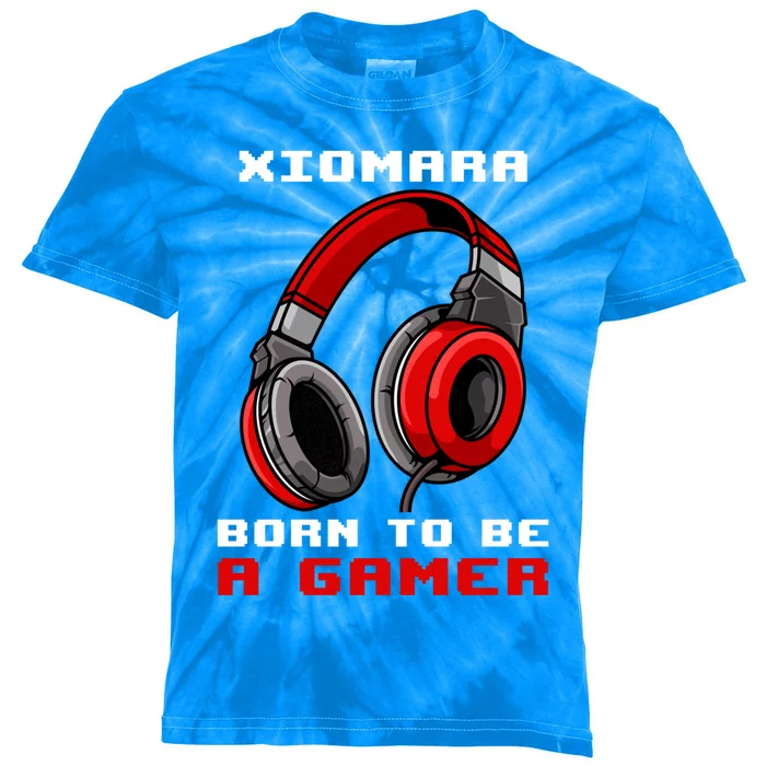 Xiomara Born To Be A Gamer Personalized Gift Kids Tie-Dye T-Shirt