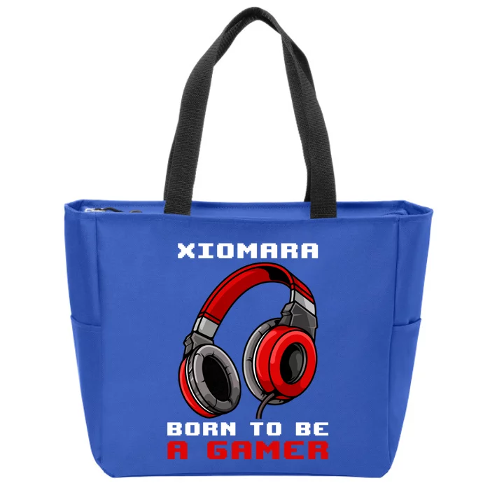 Xiomara Born To Be A Gamer Personalized Gift Zip Tote Bag