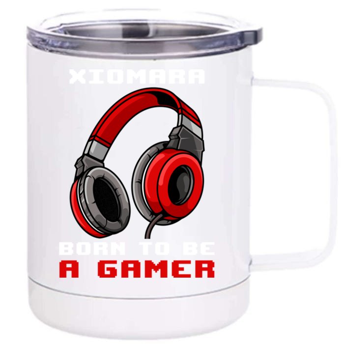 Xiomara Born To Be A Gamer Personalized Gift Front & Back 12oz Stainless Steel Tumbler Cup