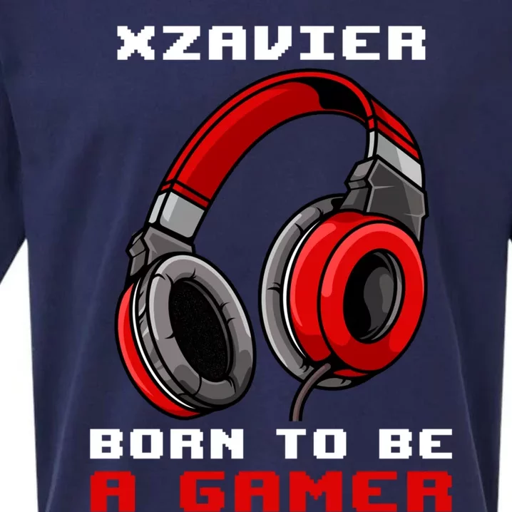 Xzavier Born To Be A Gamer Personalized Gift Sueded Cloud Jersey T-Shirt