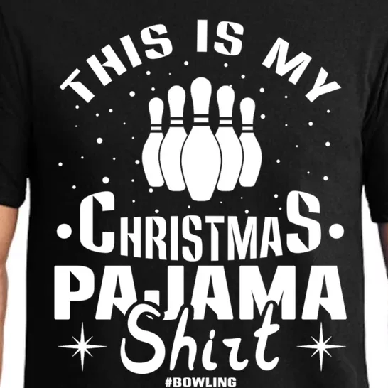 Xmas Bowling This Is My Christmas Pajama Bowling Christmas Gift Pajama Set