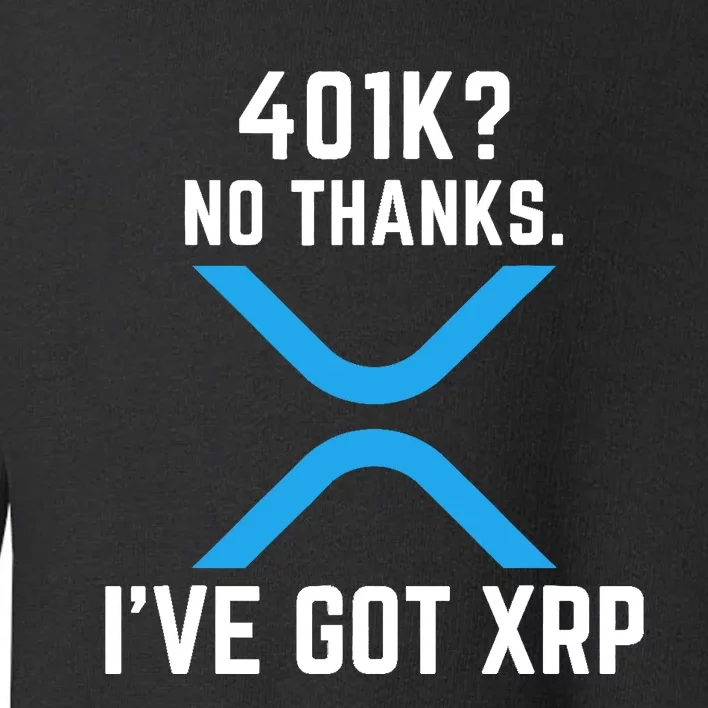 XRP Cryptocurrency 401K Toddler Sweatshirt