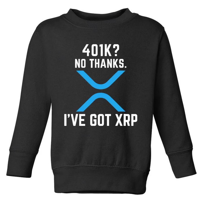 XRP Cryptocurrency 401K Toddler Sweatshirt