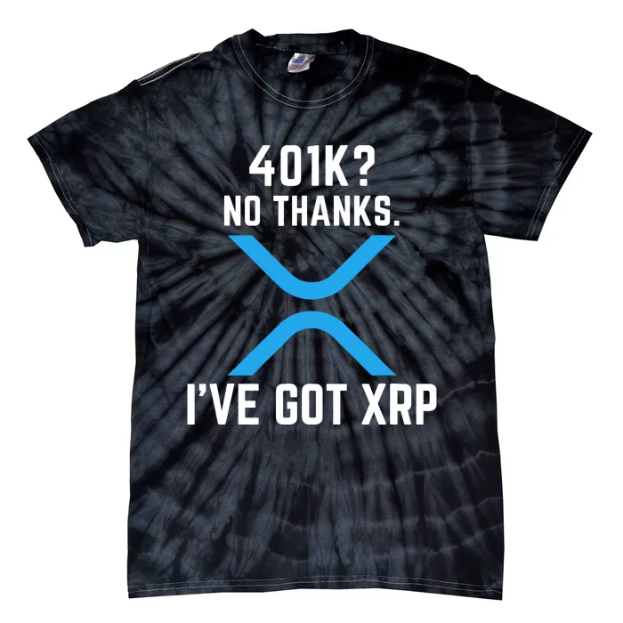 XRP Cryptocurrency 401K Tie-Dye T-Shirt