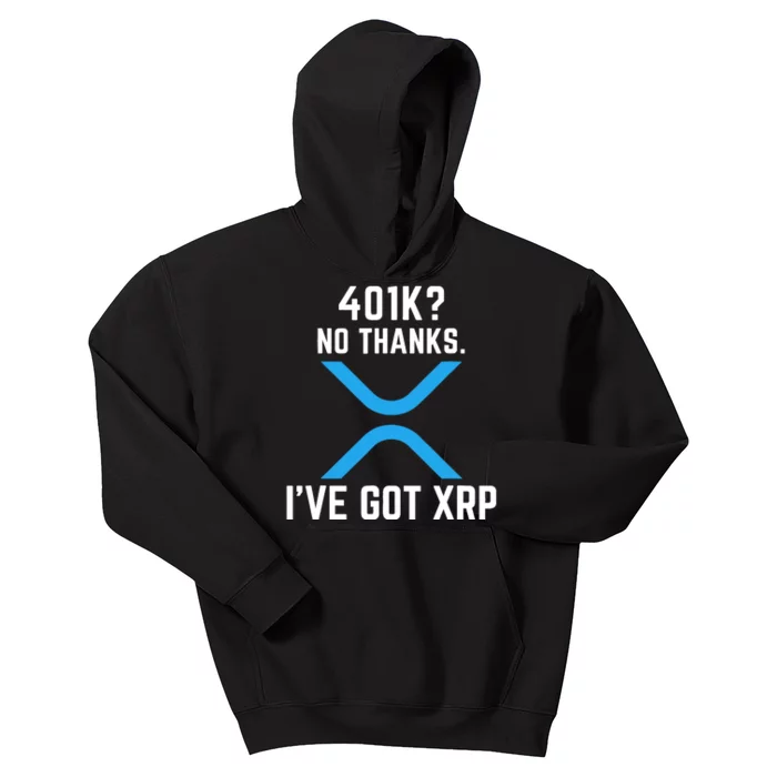 XRP Cryptocurrency 401K Kids Hoodie