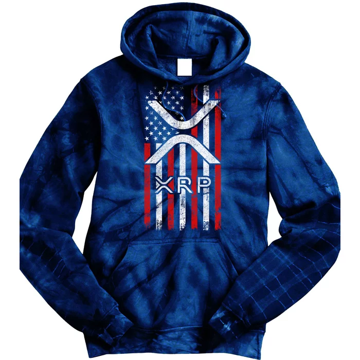 Xrp Cryptocurrency American Flag Tie Dye Hoodie