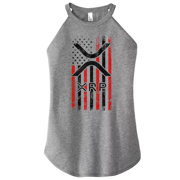 Xrp Cryptocurrency American Flag Women’s Perfect Tri Rocker Tank