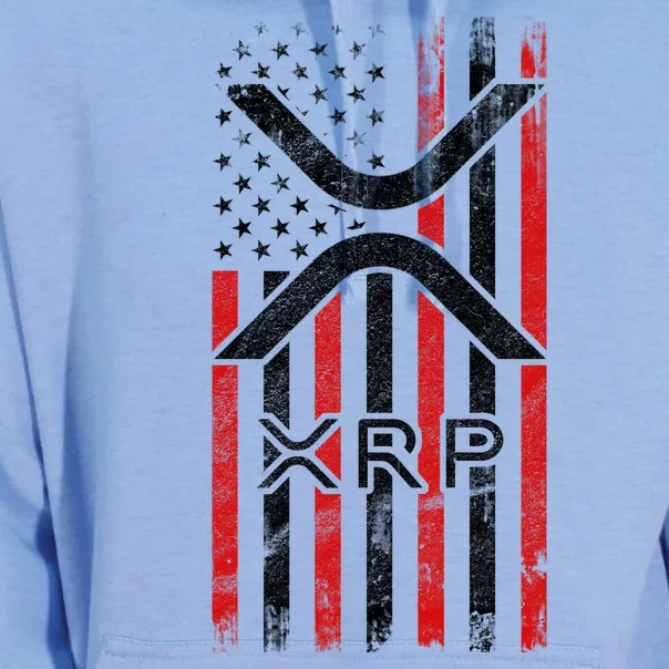 Xrp Cryptocurrency American Flag Unisex Surf Hoodie