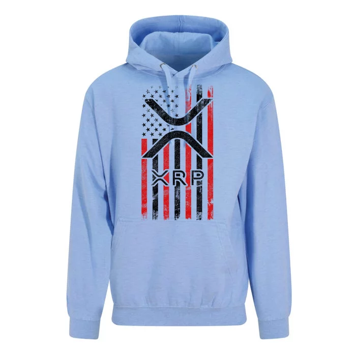 Xrp Cryptocurrency American Flag Unisex Surf Hoodie