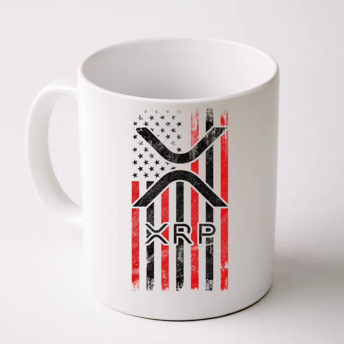 Xrp Cryptocurrency American Flag Front & Back Coffee Mug