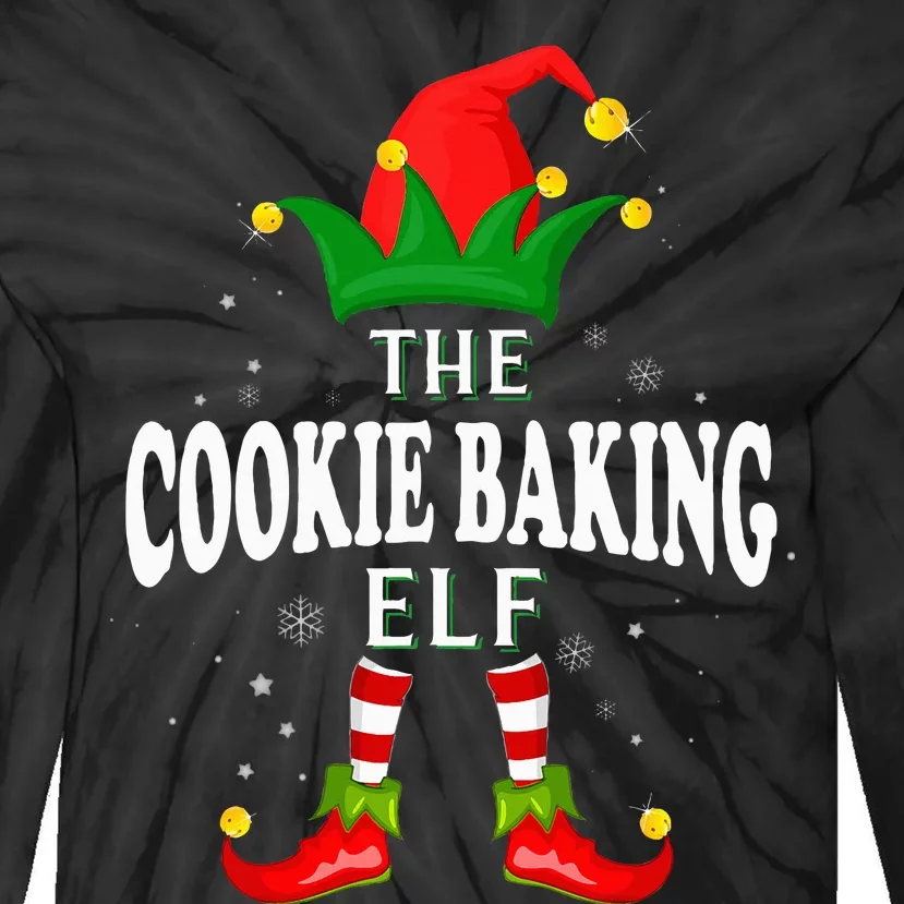 Xmas Cookie baking Elf Family Matching Christmas Pajama Tie-Dye Long Sleeve Shirt