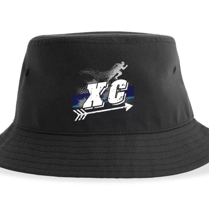 Xc Cross Country Runner Coaches Trainers Team Running Gift Sustainable Bucket Hat