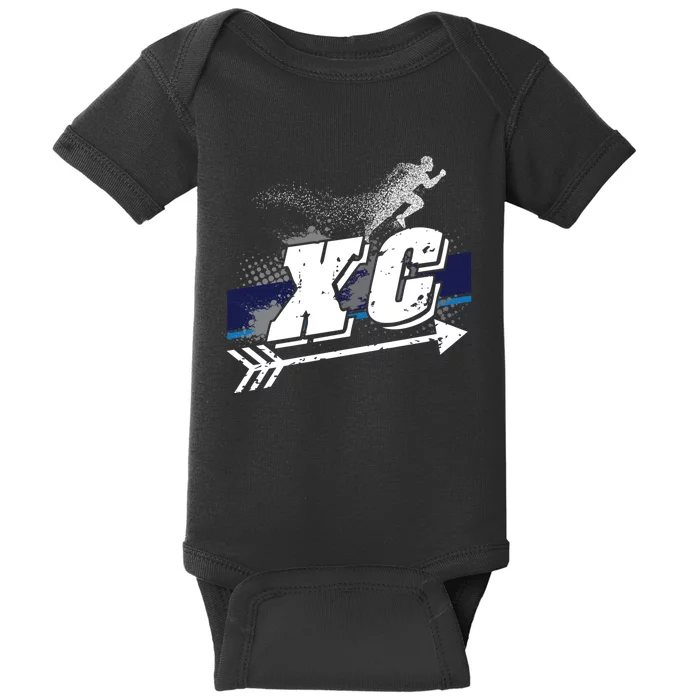 Xc Cross Country Runner Coaches Trainers Team Running Gift Baby Bodysuit