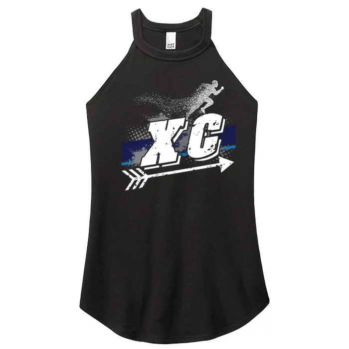 Xc Cross Country Runner Coaches Trainers Team Running Gift Women’s Perfect Tri Rocker Tank