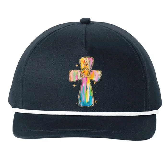 Xmas Christmas Christian Cross Jesus Faith Snapback Five-Panel Rope Hat