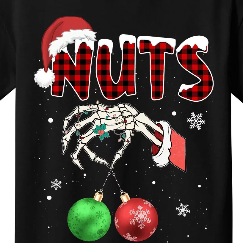 Xmas Chestnuts Chest Nuts Christmas Funny Couple Matching Kids T-Shirt