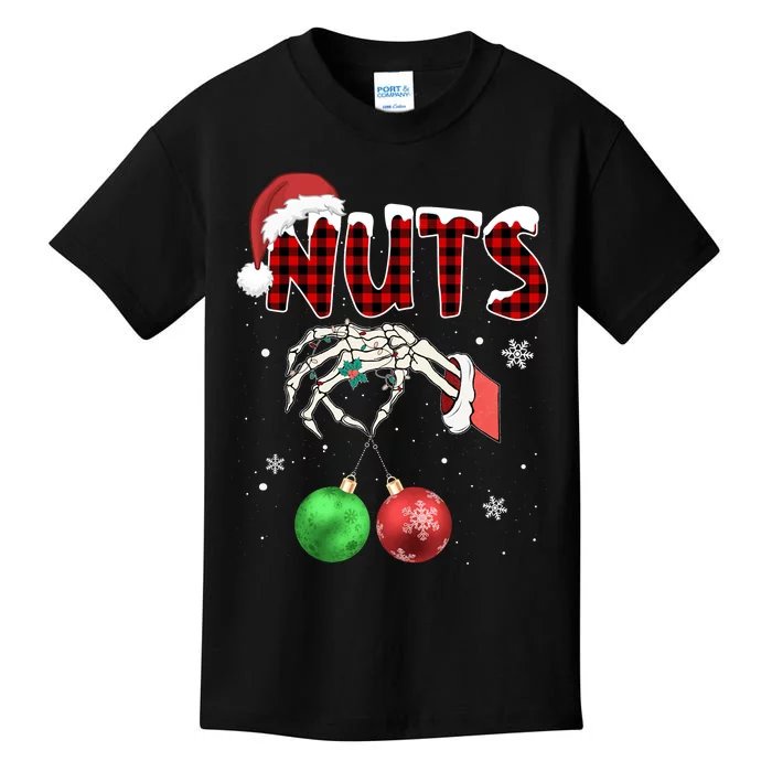 Xmas Chestnuts Chest Nuts Christmas Funny Couple Matching Kids T-Shirt