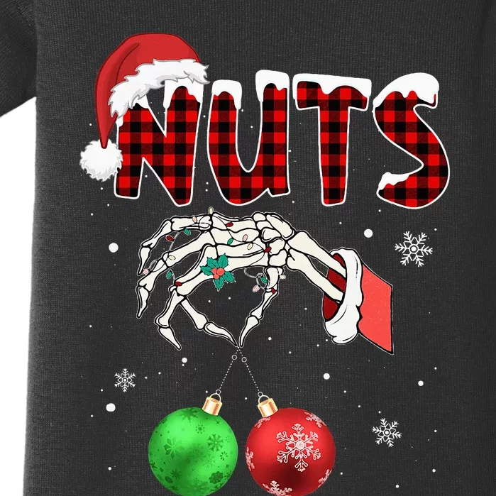 Xmas Chestnuts Chest Nuts Christmas Funny Couple Matching Baby Bodysuit