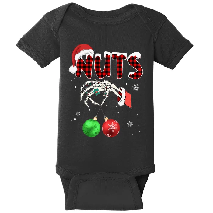 Xmas Chestnuts Chest Nuts Christmas Funny Couple Matching Baby Bodysuit