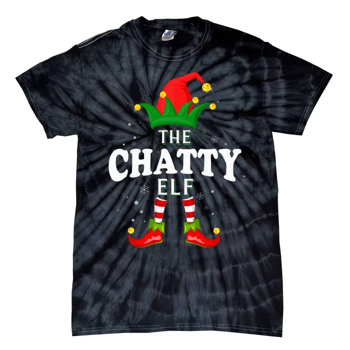 Xmas Chatty Elf Family Matching Christmas Pajama Tie-Dye T-Shirt