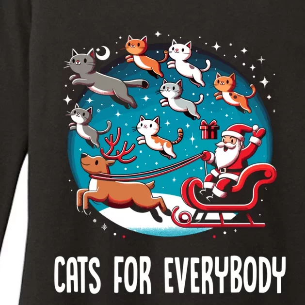 Xmas Cats For Everybody Christmas Cat Gift Womens CVC Long Sleeve Shirt