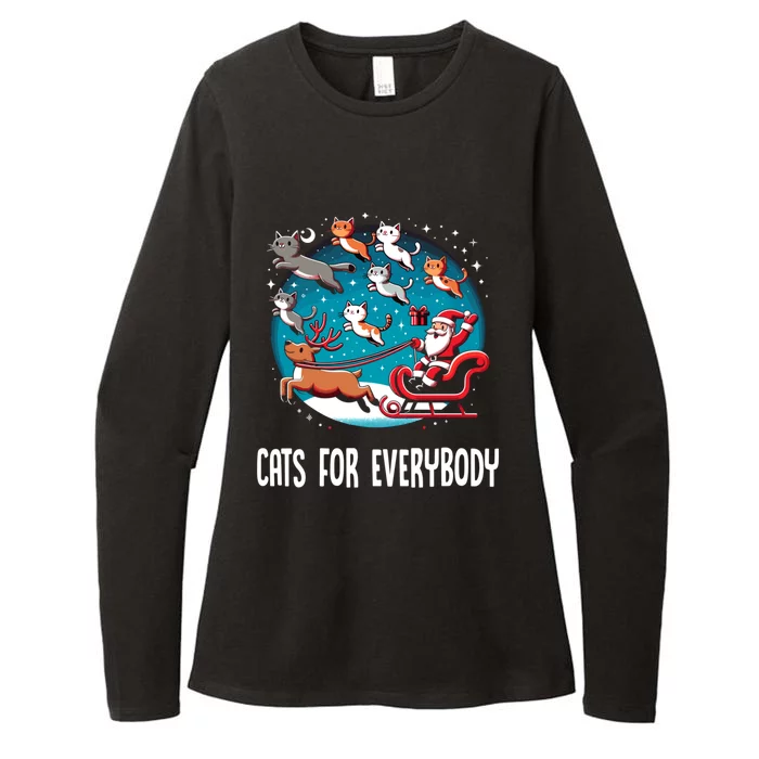 Xmas Cats For Everybody Christmas Cat Gift Womens CVC Long Sleeve Shirt