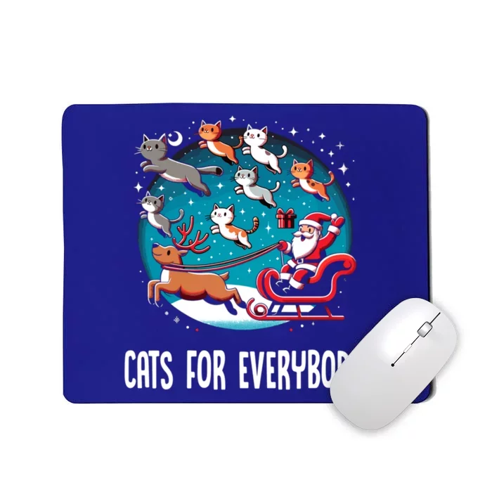 Xmas Cats For Everybody Christmas Cat Gift Mousepad