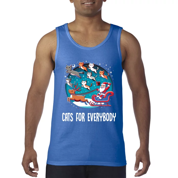 Xmas Cats For Everybody Christmas Cat Gift Tank Top