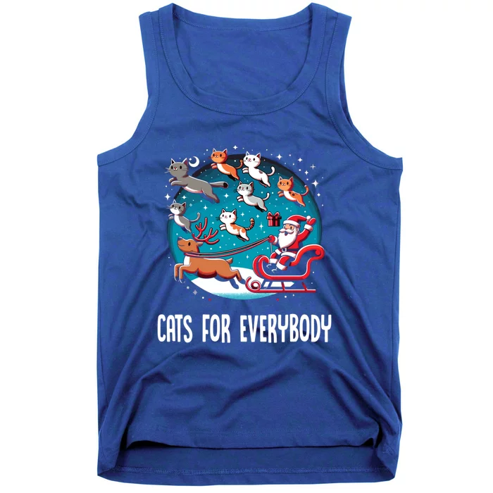 Xmas Cats For Everybody Christmas Cat Gift Tank Top