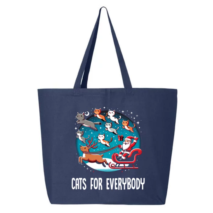 Xmas Cats For Everybody Christmas Cat Gift 25L Jumbo Tote