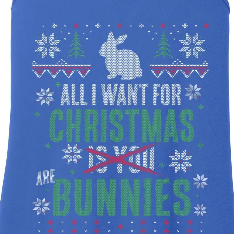 Xmas Cool Gift All I Want For Christmas Are Bunnies Ladies Essential Tank