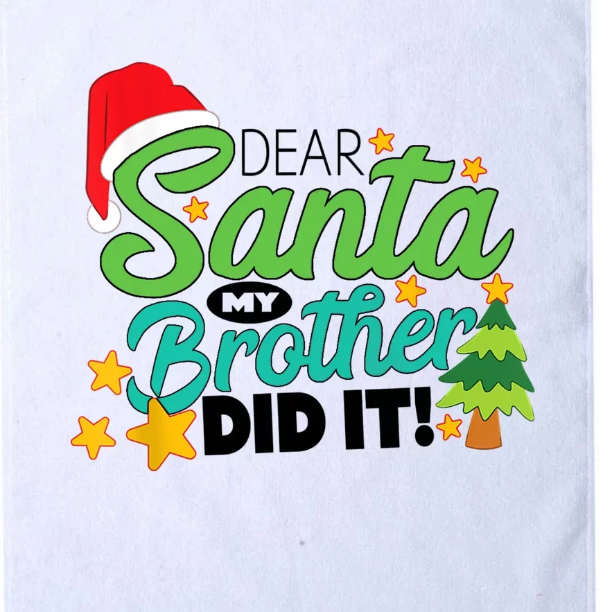 Xmas Christmas Pajama Dear Santa My Brother Did It Platinum Collection Golf Towel