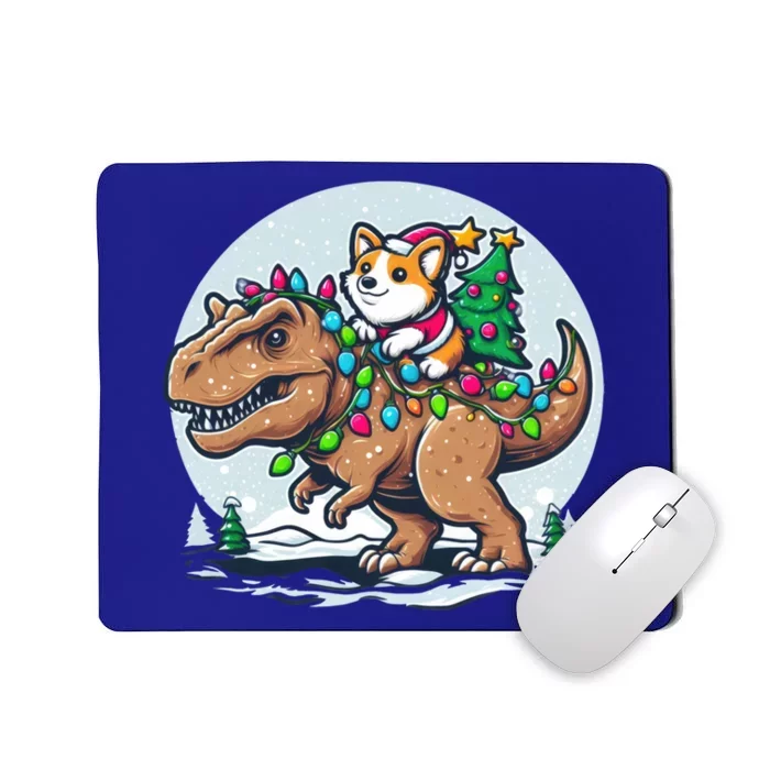 Xmas Corgi Riding Festive Trex Funny Christmas Great Gift Mousepad