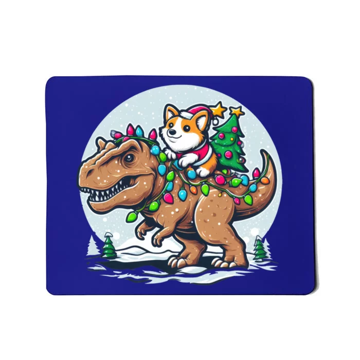 Xmas Corgi Riding Festive Trex Funny Christmas Great Gift Mousepad