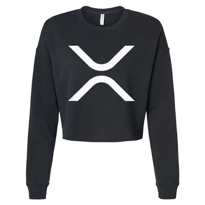 XRP Coin Ripple Cryptocurrency Wallet HODLer To The Moon Cropped Pullover Crew