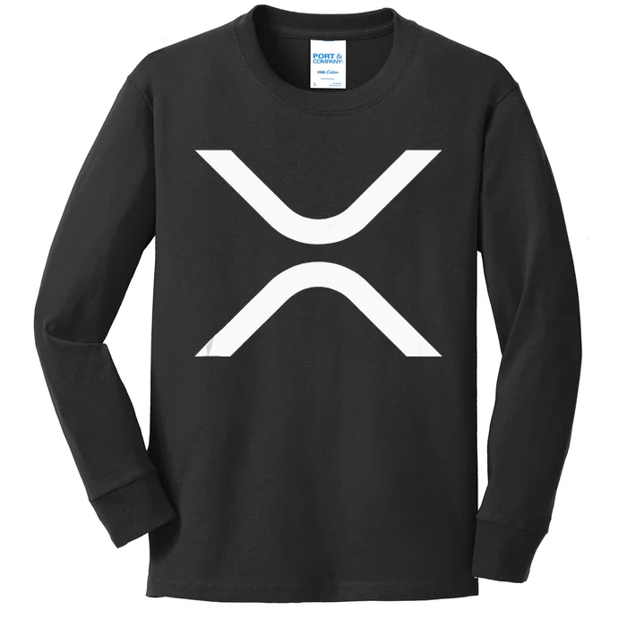 XRP Coin Ripple Cryptocurrency Wallet HODLer To The Moon Kids Long Sleeve Shirt