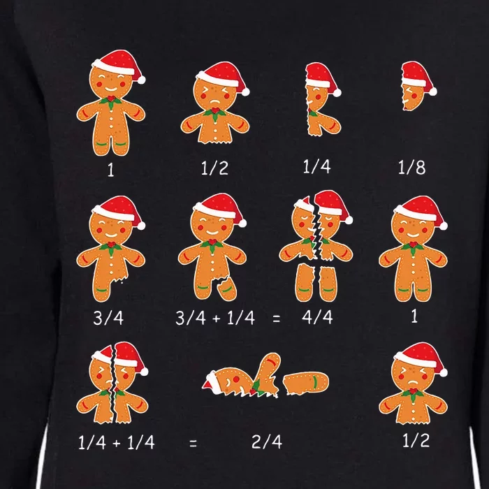 Xmas Cookies Santa Hat Fractions Math Teacher Christmas Womens California Wash Sweatshirt