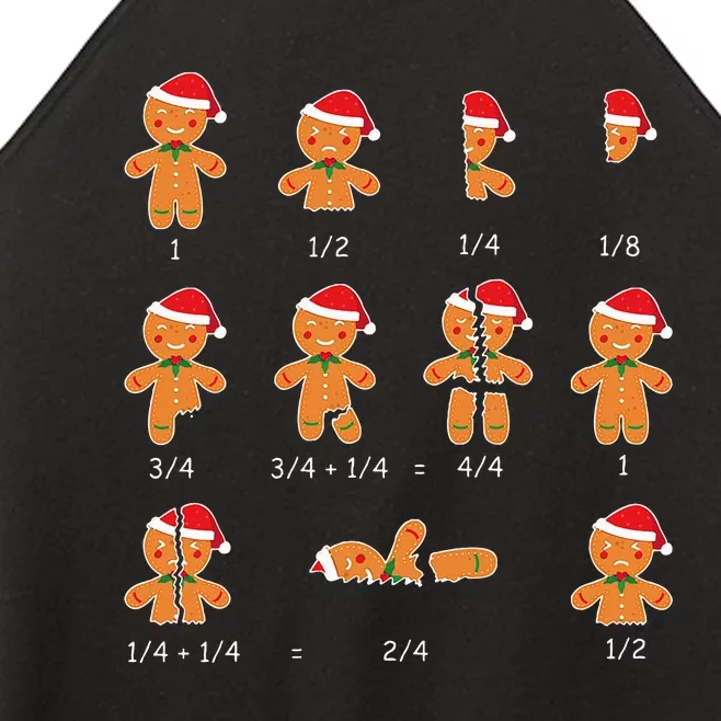 Xmas Cookies Santa Hat Fractions Math Teacher Christmas Women’s Perfect Tri Rocker Tank