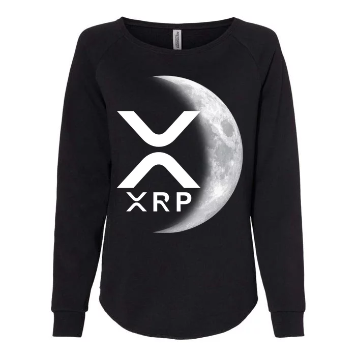 XRP Cryptocurrency To The Moon Womens California Wash Sweatshirt