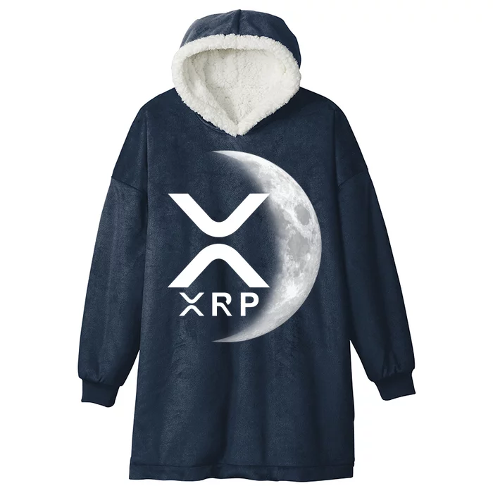 XRP Cryptocurrency To The Moon Hooded Wearable Blanket