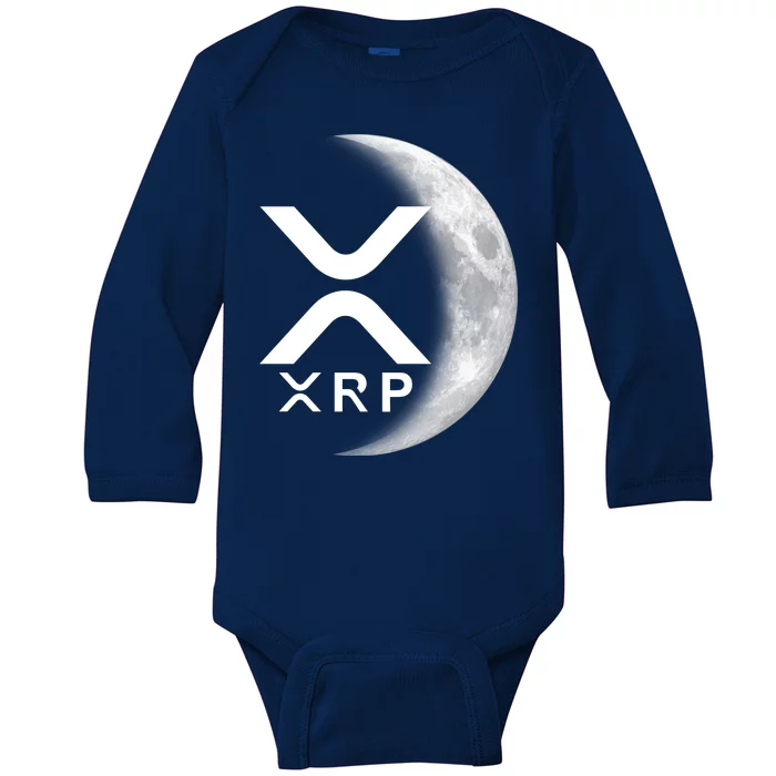 XRP Cryptocurrency To The Moon Baby Long Sleeve Bodysuit