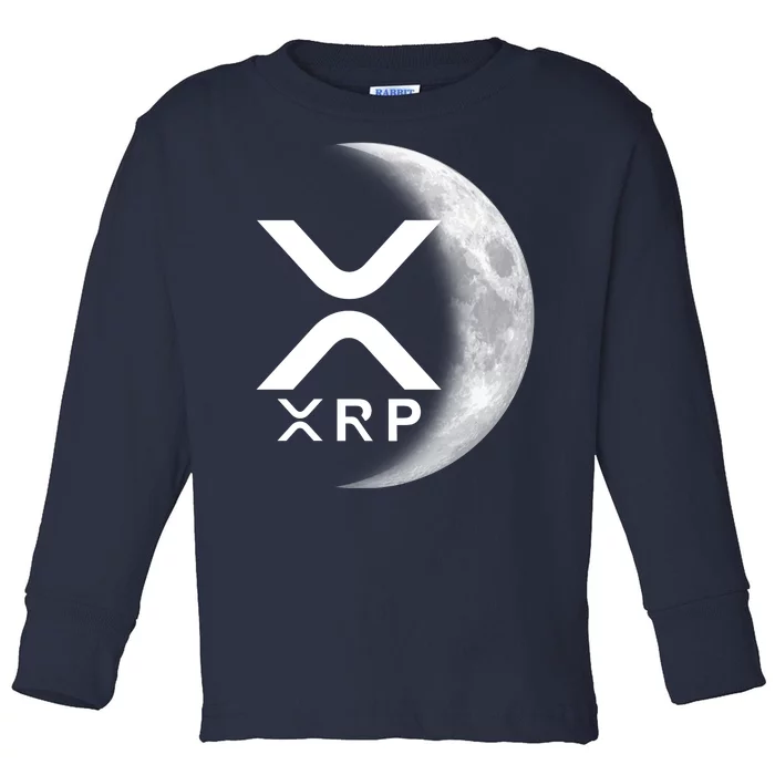 XRP Cryptocurrency To The Moon Toddler Long Sleeve Shirt