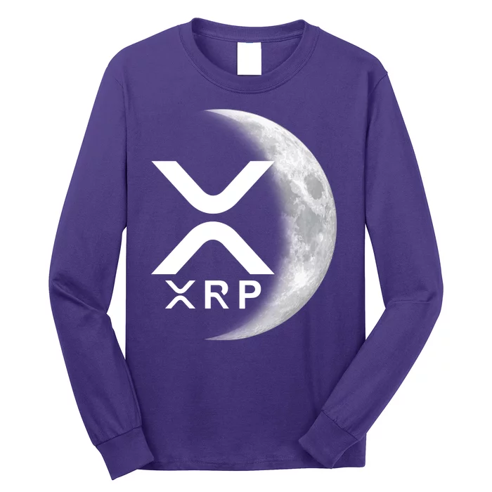 XRP Cryptocurrency To The Moon Long Sleeve Shirt