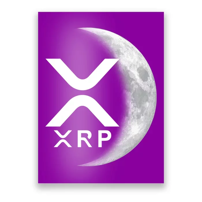 XRP Cryptocurrency To The Moon Poster