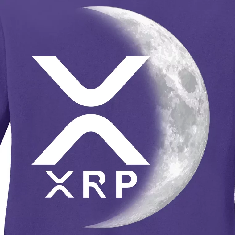 XRP Cryptocurrency To The Moon Ladies Long Sleeve Shirt