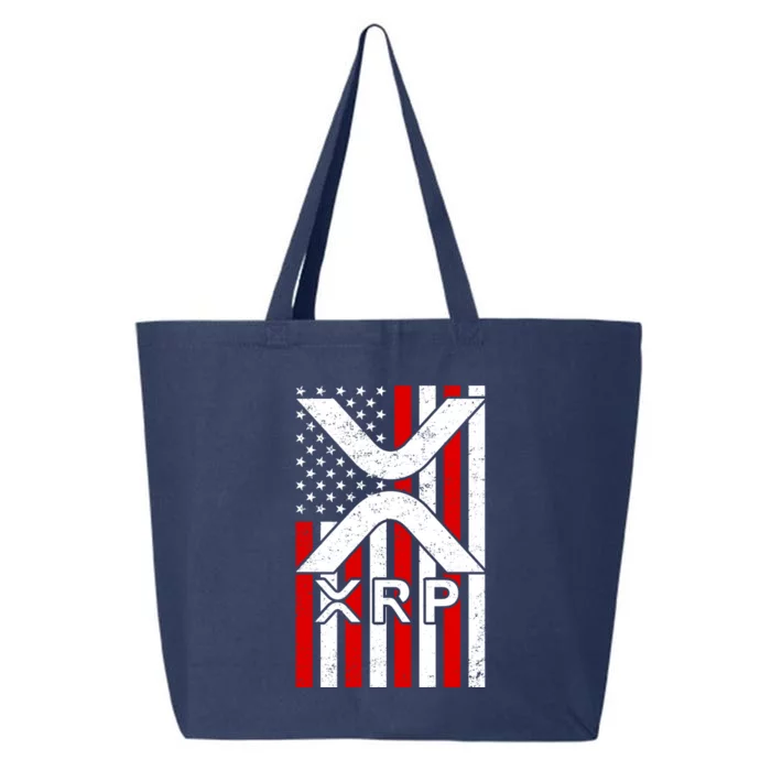 XRP Cryptocurrency USA American Flag 25L Jumbo Tote